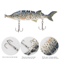 Miniatyrbillede 8 af 8: 11 cm kunstig fiskeagn af plast, flerdelt synkende wobbler kroge gear (JM040-1)