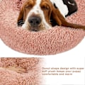 Miniatyrbilde 2 av 5: Rund Hundekurv Kattepute Donutkurv, Hundekurv Hundeseng Ekstra Myk Koselig og Søt Hundeseng, Pute for Katter og Små Mellomstore Hunder, 70cm, Rosa