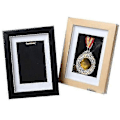 Miniatyrbilde 1 av 4: Medaljeutstillingsskap, Stereoskopisk Fortykket Svingbord Bilderamme Trefarge 12.7*17.8cm