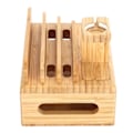 Miniatyrbillede 7 af 8: Bambus Enhed Organizer Stativ Mobiltelefon Tablet Ur Holder Skrivebord Opbevaringsboks Gaver