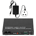 Miniatyrbilde 1 av 8: 4 porter Ethernet Fiber Switch TBC‑MC3414ES20A Plug Play Stabil Robuste Datamaskinnettverksswitcher 100‑240VUK Plugg