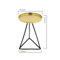 Miniatyrbilde 2 av 5: Triangel Jern Lysestake Gull Borddekor Lysestake Metall Geometriske Lysestaker Telys Lys Gull Lysestaker Gullkant