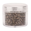 Pikkukuva 1 / 8: 1000kpl 3mm x 2mm Silikoni Micro Links Sormukset Helmet Hiustenpidennystyökalu Vaaleanruskea