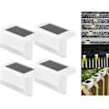 Miniatyrbillede 1 af 5: Vandtætte Solar Dæk Lys - 4 Pak LED Solar Trin Lys til Udendørs Trin og Hegn Hvidt Koldt Lys