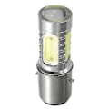 Pikkukuva 1 / 5: 12V BA20D H6 4 COB LED Valkoinen Polttimo Moottoripyörään Skootteriin Mopoon ATV Ajovaloon