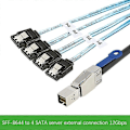Pikkukuva 4 / 5: Mini SAS HD SFF-8644 - 4 x SATA 7Pin -kiintolevyn kaapeli 12 Gbps palvelimen ulkoinen nopea kiintolevy C