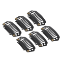 Miniatyrbillede 5 af 8: 100 STK Pyk Clips Usynlig Vindtæt 8 Tænder Hårforlænger Clips til Hat Fixing Sort