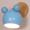 Miniatyrbild 5 av 5: Vägglampa Enkel Cartoon Modell Quarter Butt Söt Vacker Vägglampa för Sovrum Ingen Glödlampa Himmelblå