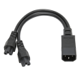 Miniatyrbild 4 av 8: Splitter power IEC320 C14 hane till dubbel IEC320 C5 power hona för bärbar dator power 100‑250V