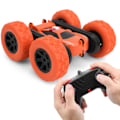 Pikkukuva 2 / 8: Kaksipuolinen temppuilu RC-auto 360 asteen pyöriminen Suihkuttava kauko-ohjattava auto Lasten lelu (Oranssi)