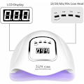 Miniatyrbillede 2 af 5: 120W UV LED Neglelampe, Professionel Negletørrer Gel Polish Lampe med 4 Timerindstillinger, Auto Sensor LED Gel Negletørrer, LCD Display, -