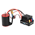 Miniatyrbilde 3 av 8: 3650‑2300KV Vanntett Børsteløs Motor med 60A ESC Programmeringskort 4mm Bananplugg Holder for 1/8 1/10 RC Bil