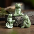 Miniatyrbilde 2 av 5: Froskepynt, skrivebordste-favoritt te-spiller dekorasjoner møbler, C