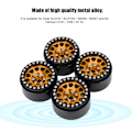 Pikkukuva 8 / 8: 4 kpl 1:10 RC-mallin auton metalliset pyörännavat, auton renkaat sopivat Axial SCX10 / SCX10II / 90046 / 90047 musta ja kultainen