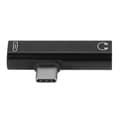 Pikkukuva 7 / 8: 2 in 1 Type C - 3,5 mm kuuloke-USB-lataussovitin monitoimimuunnin musta
