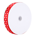 Miniatyrbild 4 av 8: Satängband Polka Dot Tryckt Hårrosetter Presentinslagning Slips DIY Hantverksverktyg 100 Yards 2.5cm Röd