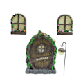 Miniatyrbild 1 av 4: Miniatyr Fe Dekorationer Fe Dörr Och Fönster Set Lysande Dörr Och Fönster Prydnader