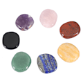Miniatyrbillede 1 af 8: 7 stk Naturlig Tynd Krystal Healing Stone Uregelmæssig Seven Chakra Energy Slice