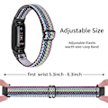 Pikkukuva 5 / 5: Fitbit Inspire 3 Nylon Elastinen Punottu Solo Loop Urheilukellohihna Mustalla Liittimellä