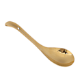 Miniatyrbillede 8 af 8: Serveringsske i blankpoleret messing, tyk serveringsske i guld, suppeske, køkkenskeer, L