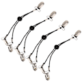 Miniatyrbillede 7 af 8: Multifunktionelle justerbare lagenclips Fasteners Suspender Clip på holdere Grippers stropper (sort)