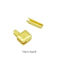 Miniatyrbild 3 av 5: 10 Stycken Bottenstopp för Dragkedja Väska Plånbok Dragkedja Ändstycke Reparation Guld