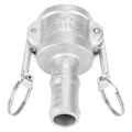 Miniatyrbillede 2 af 8: 1 stk Rustfrit stål 316 Type C Camlock Adapter Kobling Hun End x Han Barb DN20 G3/4