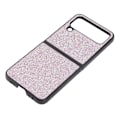 Miniatyrbild 6 av 8: Glänsande phone case Mockafoder ABS Reptåligt vikbart phone case för Samsung Galaxy Z FLIP 4 Rosa