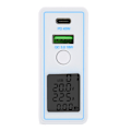 Miniatyrbilde 1 av 8: USB C vegglader PD QC 3.0 2-porters hurtigladerblokk AC100-240V med knappbryterdisplay bærbar lader US-plugg med UK-adapter