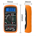 Miniatyrbild 2 av 4: XL830L Digital Multimeter 2000 Räknar Mini Multimeter Batteritestare Ström Spänning AC DC Resistans Summer Transistor Voltmeter Amperemeter med Bakgrundsbelysning