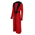 Miniatyrbillede 2 af 3: Hættetrøje Mænds Fleece Badekåbe Lang Dressing Gown Nattøj M Rød Sort