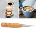 Miniatyrbillede 2 af 8: Husholdningskontor Kaffe Nåle Kaffe Kunst Pen DIY Dekorering Værktøj til Latte Kunst