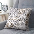 Miniatyrbild 4 av 4: Set med 4 geometriska örngott med print , kuddfodral i linne soffa, heminredning 45x45cm