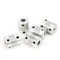 Miniatyrbilde 8 av 8: 5 stk fleksible akselkoblinger for 3D-skriver trinnmotor aluminiumslegering kobling 5 x 8 mm