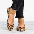 Miniatyrbilde 3 av 4: Leopard Balletdanspumper Sandaler med Lav Hæl og Ankelkryssrem