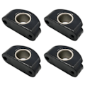 Miniatyrbillede 1 af 5: Marinebåd Fairlead Sort Nylon Bullseyes 12 mm 1/2 tomme