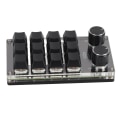 Miniatyrbild 7 av 8: Programmerbart makrotangentbord 2 knoppar blå switch svart 12 tangenter minitangentbord med RGB för kontorsspel Musikmedia