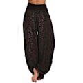 Miniatyrbilde 3 av 4: Trykte Aladdin Gypsy Hippie Harem Bukser for Kvinner 4XL Kaffe