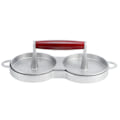 Miniatyrbilde 1 av 8: 2 Rutenett Rund Form DIY Kjøkken Non-Stick Hamburger Press Patty Maker Form med Tregrep