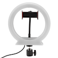 Miniatyrbilde 2 av 8: LED-sirkellys justerbart USB-lading RGB Live Fill Light med panorering og vippefunksjon for fotografering