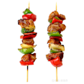 Miniatyrbilde 5 av 8: Rustfrie stålgrillspyd med grillnål og holdersett Gjenbrukbare grillverktøy