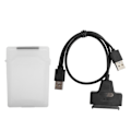 Pikkukuva 2 / 8: Kova levy -sovitinkaapelin SATA HDD/SSD -kaksoisliitäntämuunnosjohto 2,5 tuuman suojakotelolla, valkoinen