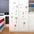 Miniatyrbild 5 av 5: En uppsättning ballongkaniner väggdekaler, färgglada väggdekaler för fönstervägg, väggdekoration för vardagsrum sovrum kontor kök