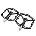 Miniatyrbillede 2 af 8: LeBycle cykelpedal, skridsikker fodplade, universel, letvægts CNC-aluminiumlegering, cykeltilbehør, sort