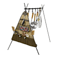 Miniatyrbillede 3 af 4: Opbevaringspose til service, Udendørs opbevaringspose, Ske Gaffel, Camping Service Opbevaringspose, Bestik Opbevaringspose 55*59cm