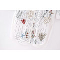 Miniatyrbilde 5 av 5: Dame Mote Brodert Lang Bluse Myk Midje V-Hals Enkle Knapper Side Drapering Casual Sommer Polyester EU XS