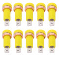 Miniatyrbild 2 av 8: 10 st 4 mm Banana Jack Socket Mount Binding Post Connector Adapter Panel för elektroniskt instrument Gul