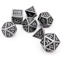 Pikkukuva 5 / 5: Veritahrainen metallinen DND-nopan sarja, veritahraiset D&D polyhedraaliset RPG-nopat (antiikki rauta)