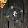 Miniatyrbild 2 av 4: Roder med träankare väggdekor maritimt mörkblå