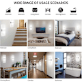 Miniatyrbillede 5 af 5: 2 stk. LED indendørs væglampe, 12W 6000K kold hvid akryl væglampe, moderne design dekorativ væglampe til stue, soveværelse, gang, badeværelse